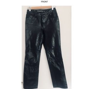 Leather pants from the Gap